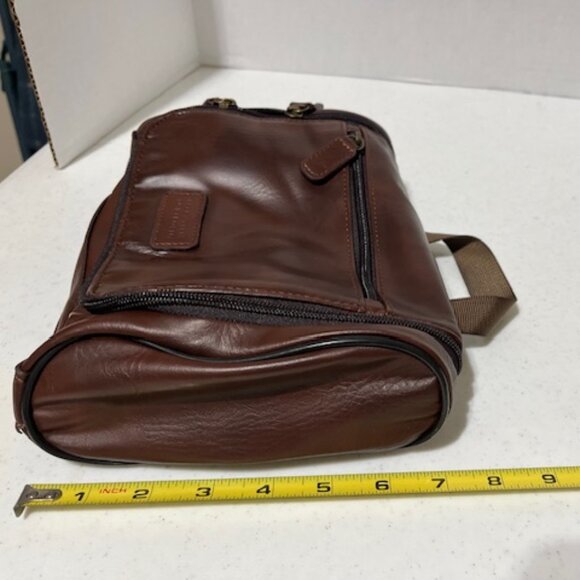 Men's Travel Kit Toiletry Hanging Zippered Bag Perry Ellis Portfolio Brown - Picture 16 of 16